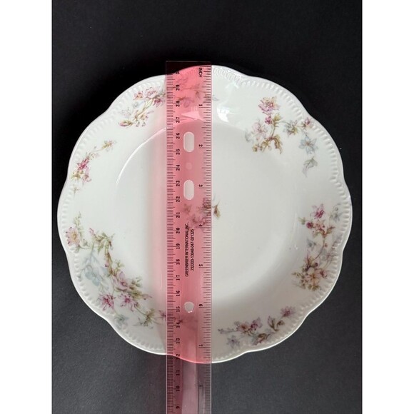 Antique Haviland Limoges France Floral Scalloped Edge Schleiger 91b 7.5" Bowl - Picture 6 of 6